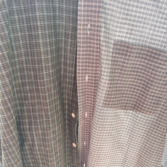 Hand stitched two toned button down - Picture 3 of 5